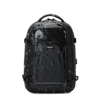 EF91M 15.6-inch Casual Laptop Fashion Business Outdoor Large Capacity Backpack Bag, Black