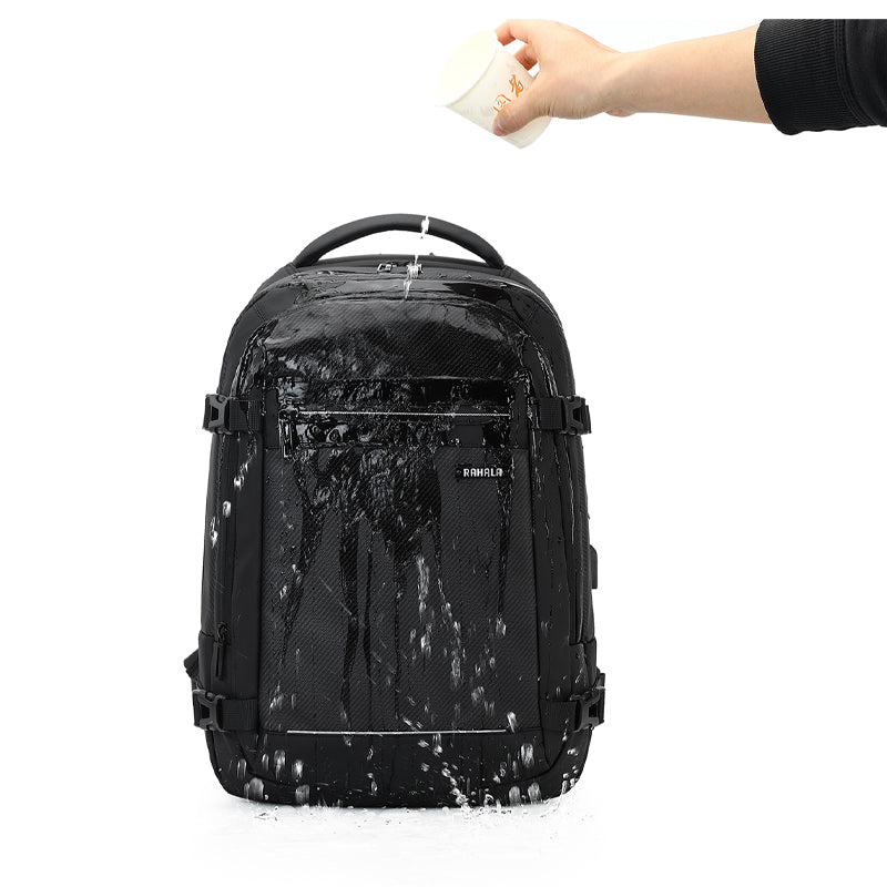 EF92M 15.6-inch Casual Laptop Fashion Business Outdoor Large Capacity Backpack Bag, Black