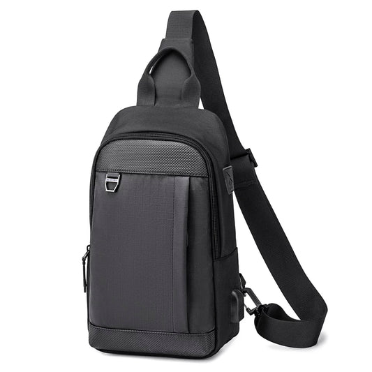 GXB00124 Crossbody Chest One Shoulder Waterproof Backpack Bag With USB