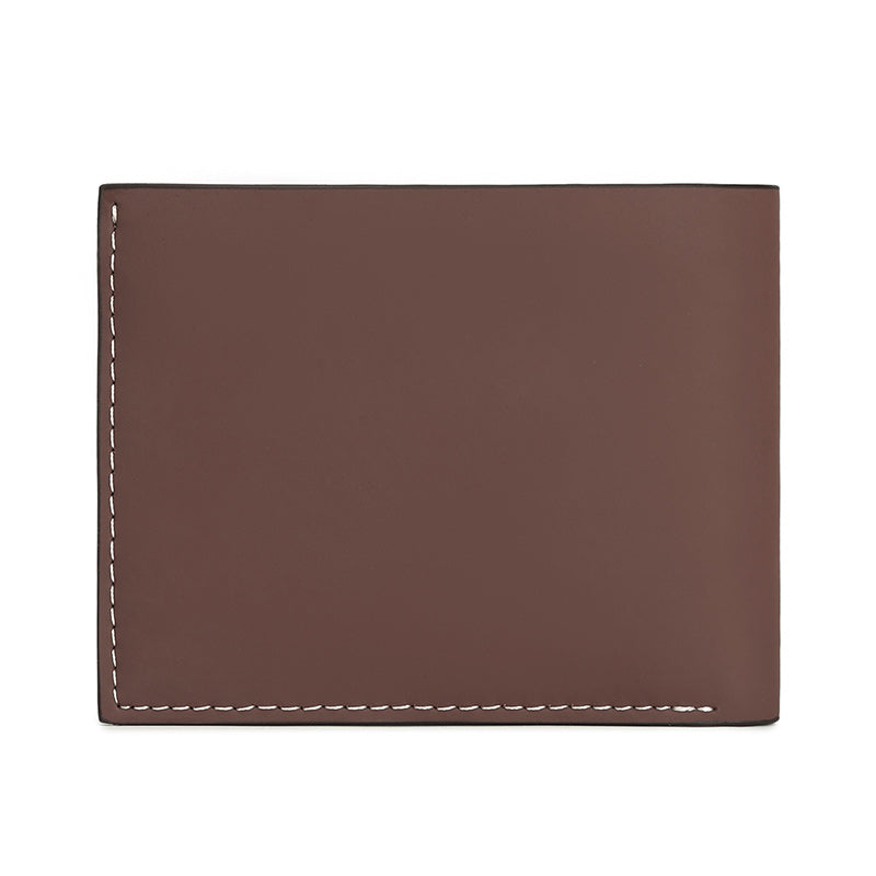 RA104 Genuine Leather Multiple Card Slots Casual Bifold Wallet Brown