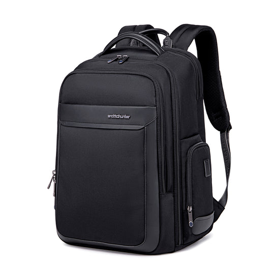 B00544 17-inch Large Capacity Business Travel Backpack Laptop Bag With USB Port - Black
