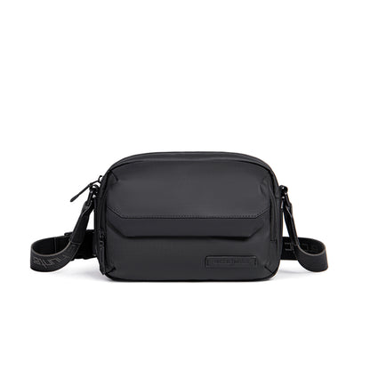 YB00518 7.9-Inch Crossbody Casual Waterproof Muti-Pocket Bag, Black