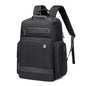 B00499 Waterproof High Quality 15-17inch Laptop Business USB Charging Backpack Bag, Black