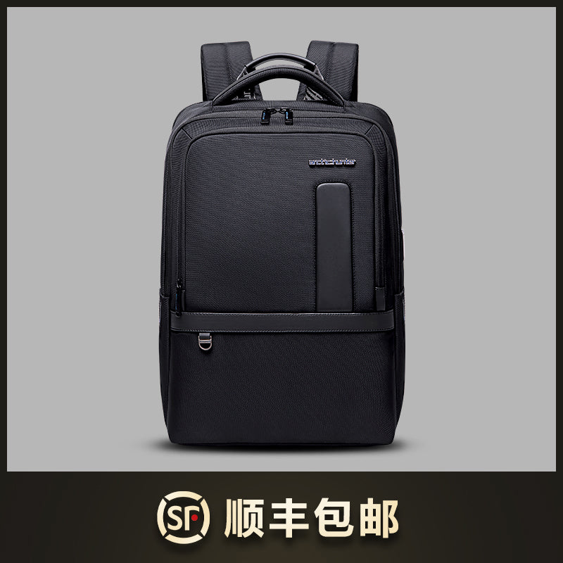 B00490 9CM Expandable Fashion Men Backpacks 15.6-Inch USB Charging Laptop Backpack - Black