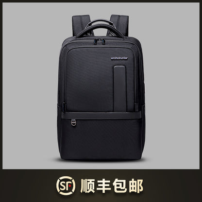 B00490 9CM Expandable Fashion Men Backpacks 15.6-Inch USB Charging Laptop Backpack - Black