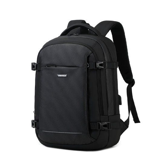 EF91M 15.6-inch Casual Laptop Fashion Business Outdoor Large Capacity Backpack Bag, Black