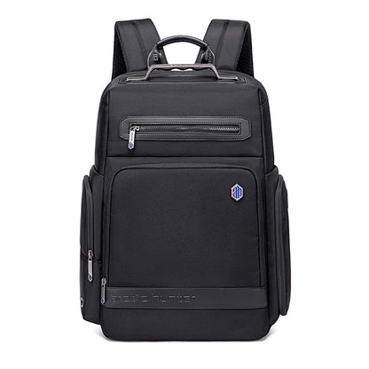 B00499 Waterproof High Quality 15-17inch Laptop Business USB Charging Backpack Bag, Black