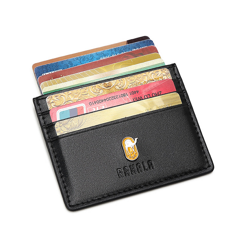 RA109 محفظة جلد مستوردة مناسبه لحمل الكروت والبطاقات ذات جودة عالية من رحالة - اسود