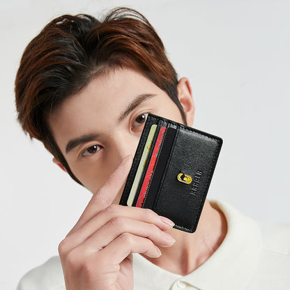 RA109 محفظة جلد مستوردة مناسبه لحمل الكروت والبطاقات ذات جودة عالية من رحالة - اسود