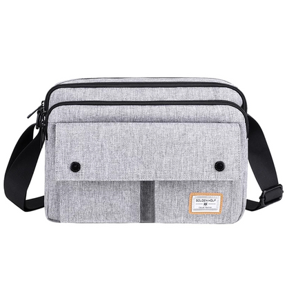 GK0075 9.7-inch Men Casual Shoulder Bags Waterproof Crossbags, Grey