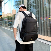 LION Casual Unisex Teenager Student Outdoor Waterproof Backpack, Black