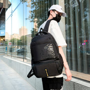 LION Casual Unisex Teenager Student Outdoor Waterproof Backpack, Black