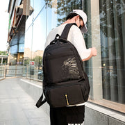 LION Casual Unisex Teenager Student Outdoor Waterproof Backpack, Black