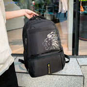 LION Casual Unisex Teenager Student Outdoor Waterproof Backpack, Black