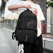 LION Casual Unisex Teenager Student Outdoor Waterproof Backpack, Black