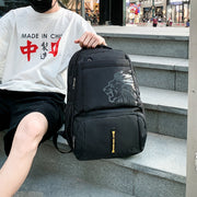 LION Casual Unisex Teenager Student Outdoor Waterproof Backpack, Black