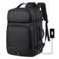 2201 17-Inch 2 Compartment Laptop Travel Waterproof Business With USB Charging, Black