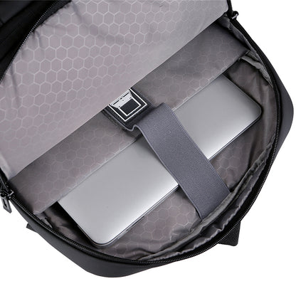 2201 17-Inch 2 Compartment Laptop Travel Waterproof Business With USB Charging, Black