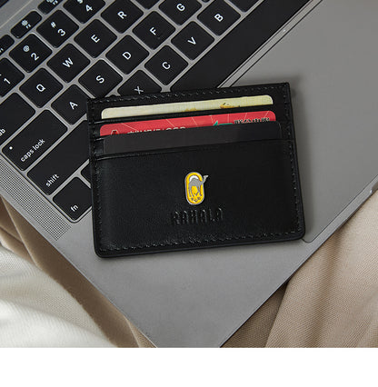 RA109 محفظة جلد مستوردة مناسبه لحمل الكروت والبطاقات ذات جودة عالية من رحالة - اسود