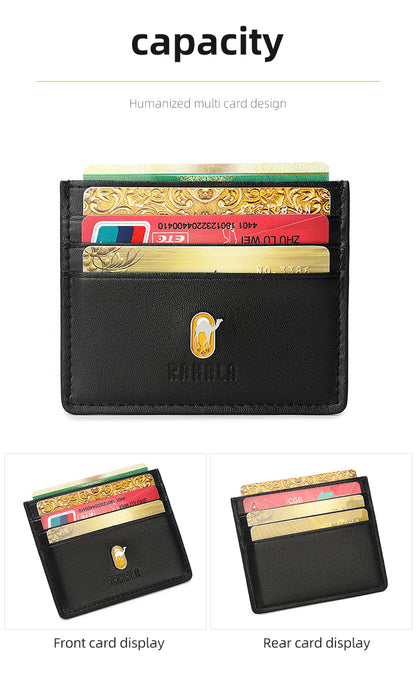 RA109 محفظة جلد مستوردة مناسبه لحمل الكروت والبطاقات ذات جودة عالية من رحالة - اسود