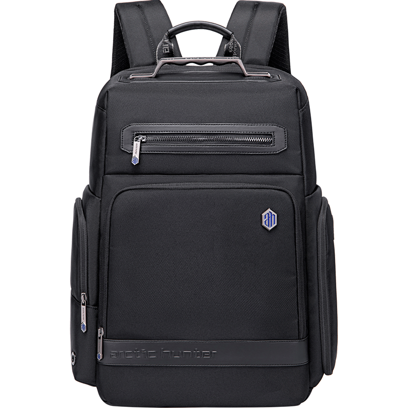 B00499 Waterproof High Quality 15-17inch Laptop Business USB Charging Backpack Bag, Black