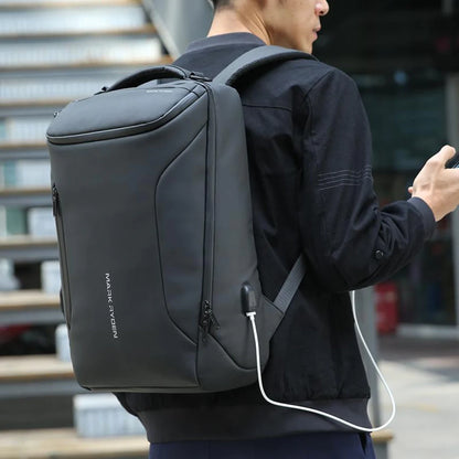 MR9031Y_00 33L Fashionable Anti-Thief Multifunctional Waterproof USB Charging 15.6" Laptop Men Backpack